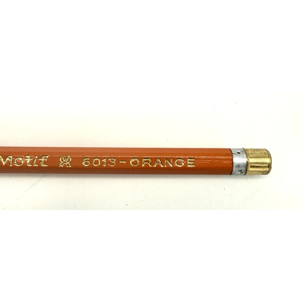 9 Vintage Wallace Motif Orange Lead Pencils 5013 Lead Is Orange